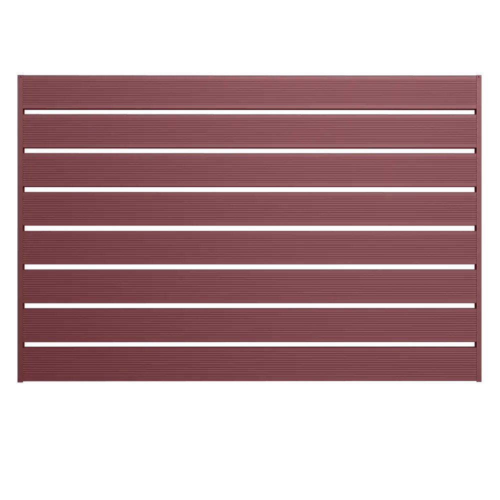 Gard orizontal tip caseta x120 Nervurat Caretta – Finisaj Fresco Duo Ral 3005 Gard orizontal tip casetă x120 nervurat - RAL 9005