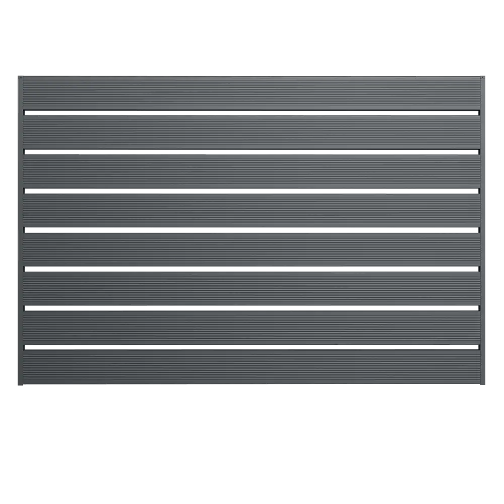 Gard orizontal tip caseta x120 Nervurat Caretta – Finisaj Fresco Duo Ral 7024 Gard orizontal tip casetă x120 nervurat - RAL 7024