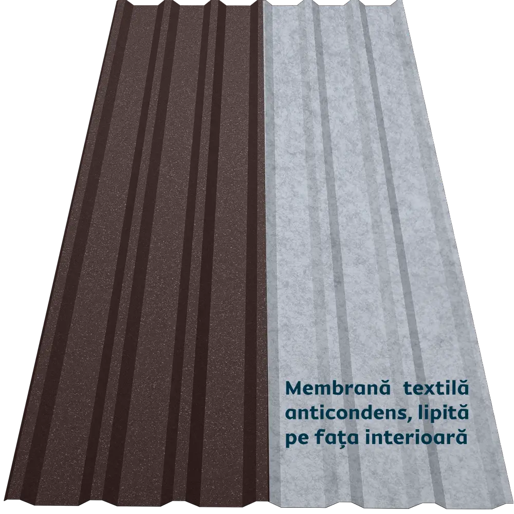 Tablă cutată CRT 35A Smart Caretta – Finisaj Briliant Duo RAL 8019