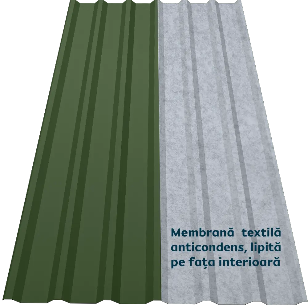 Tablă cutată CRT 35A Smart Caretta – Finisaj Fresco RAL 6020