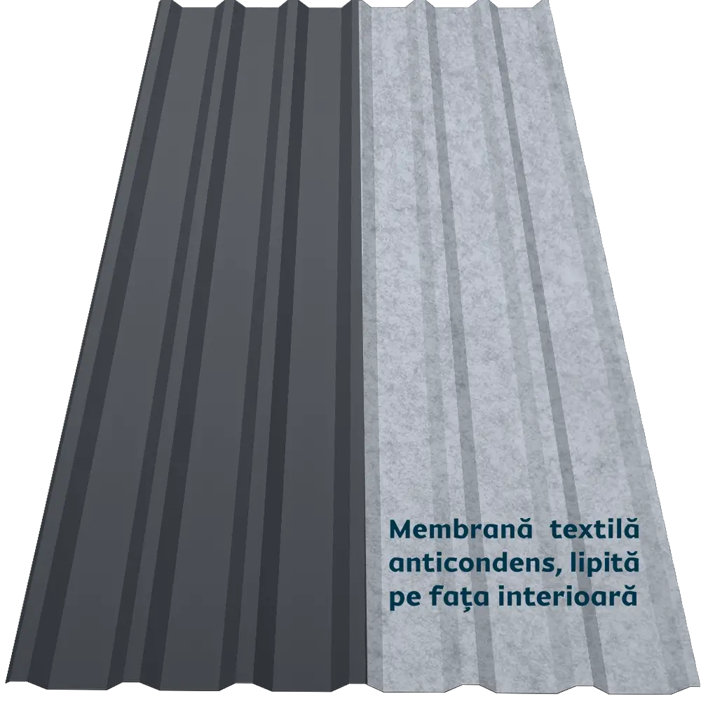 Tablă cutată CRT 35A Smart Caretta – Finisaj Fresco RAL 7024