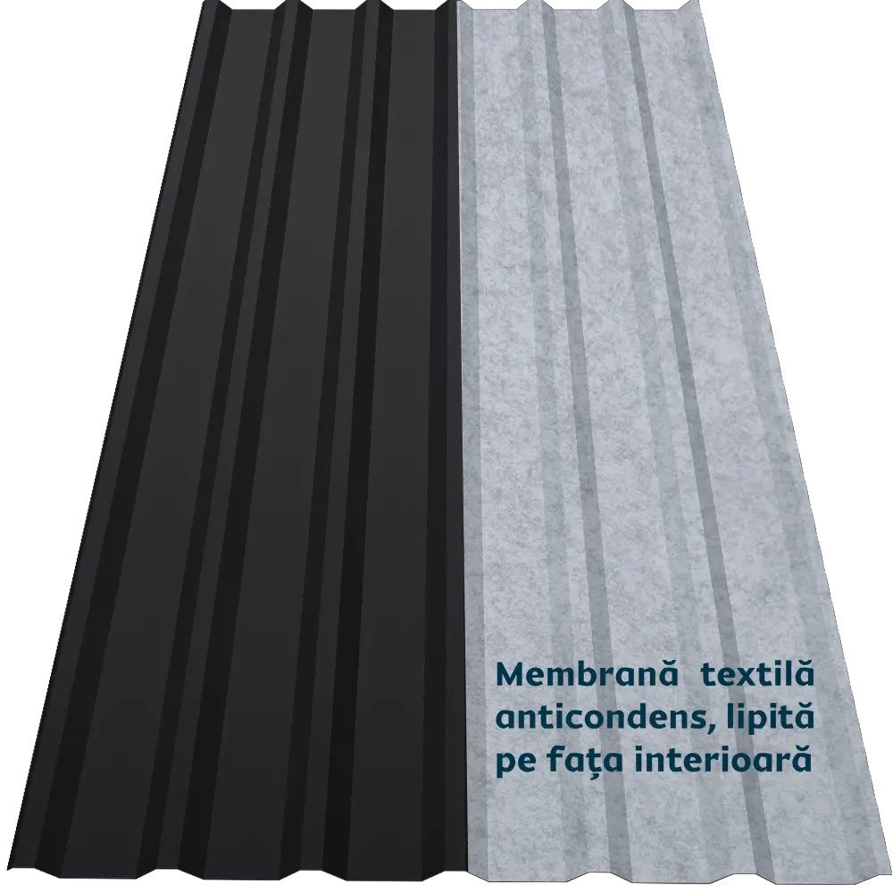 Tablă cutată CRT 35A Smart Caretta – Finisaj Fresco RAL 9005