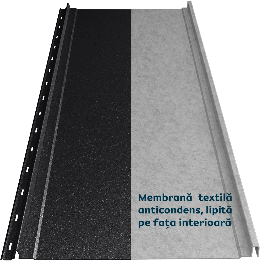 Tablă prefălțuită Canto Plat Smart Caretta – Finisaj Briliant Duo RAL 9005