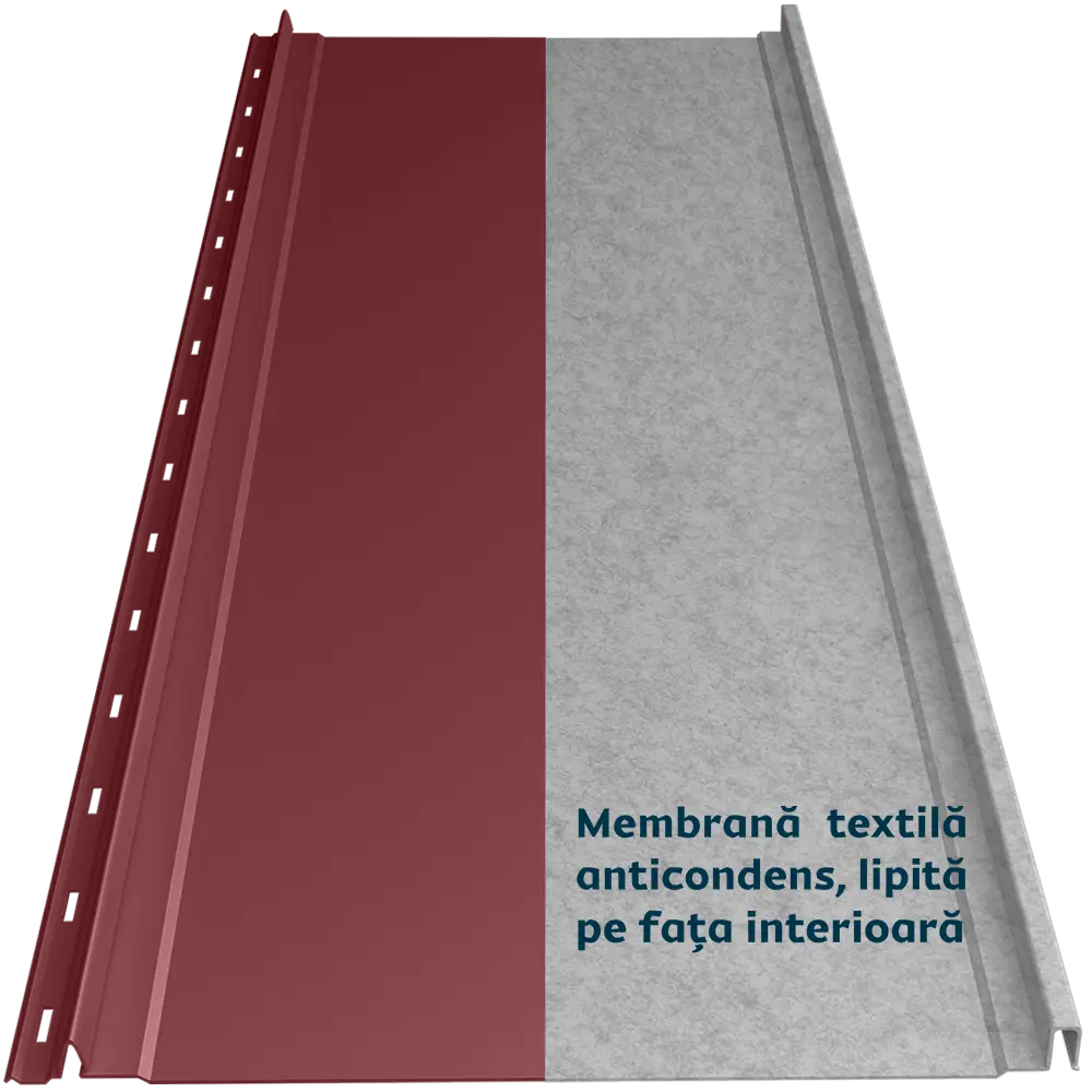 Tablă prefălțuită Canto Plat Smart Caretta – Finisaj Fresco RAL 3005