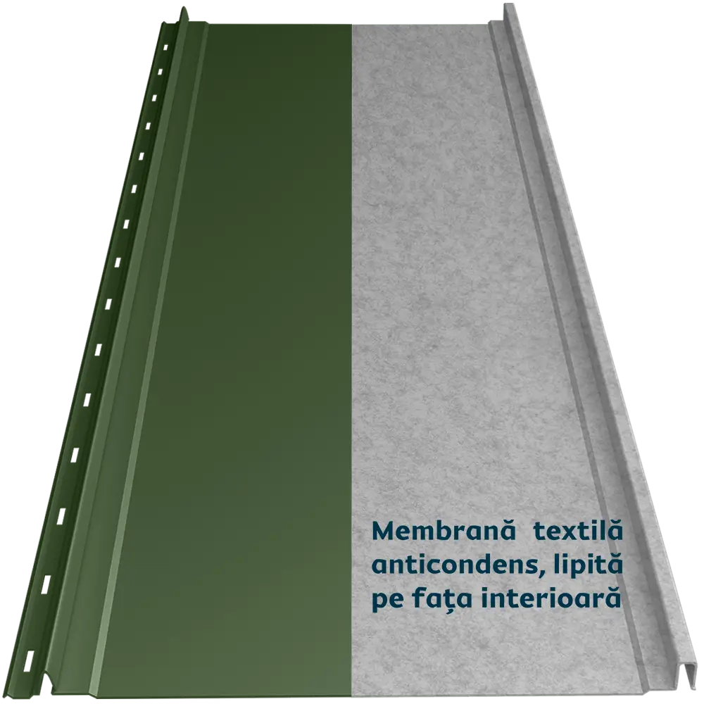 Tablă prefălțuită Canto Plat Smart Caretta – Finisaj Fresco RAL 6020