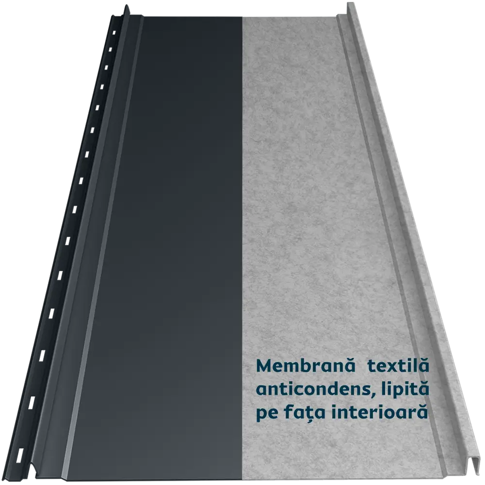 Tablă prefălțuită Canto Plat Smart Caretta – Finisaj Fresco RAL 7016