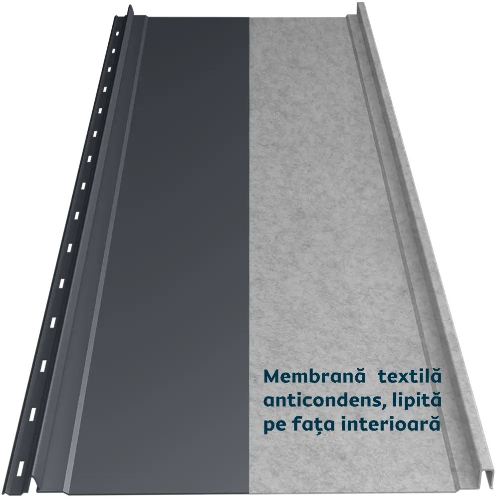 Tablă prefălțuită Canto Plat Smart Caretta – Finisaj Fresco RAL 7024