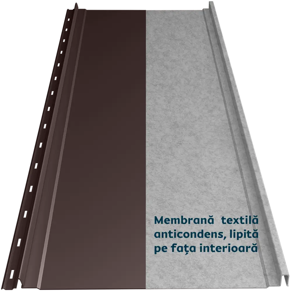 Tablă prefălțuită Canto Plat Smart Caretta – Finisaj Fresco RAL 8019