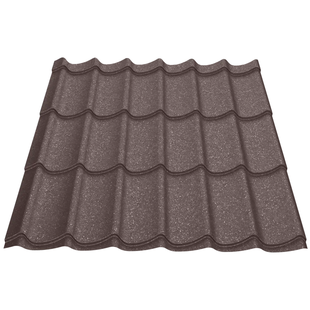 Țiglă metalică Attica Caretta – Finisaj Briliant Duo RAL 8019