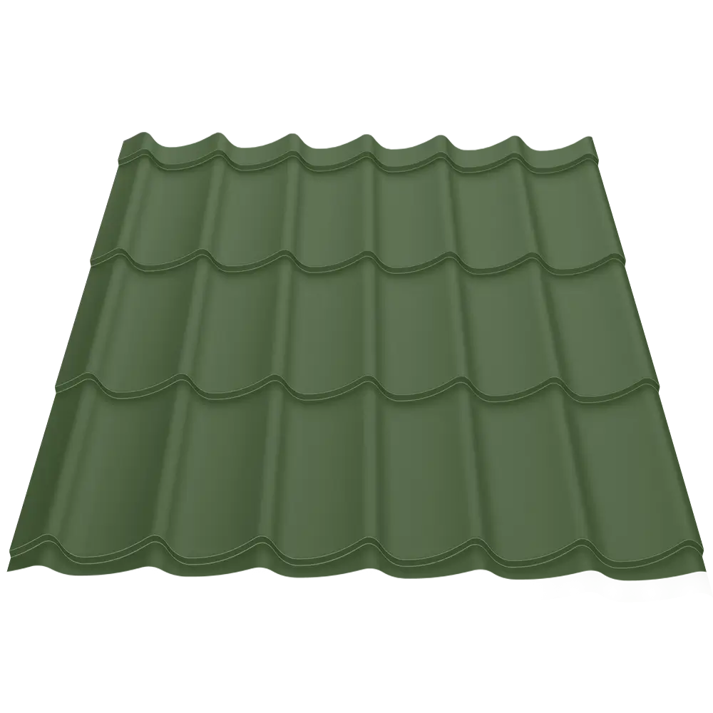 Țiglă metalică Attica Caretta – Finisaj Fresco RAL 6020