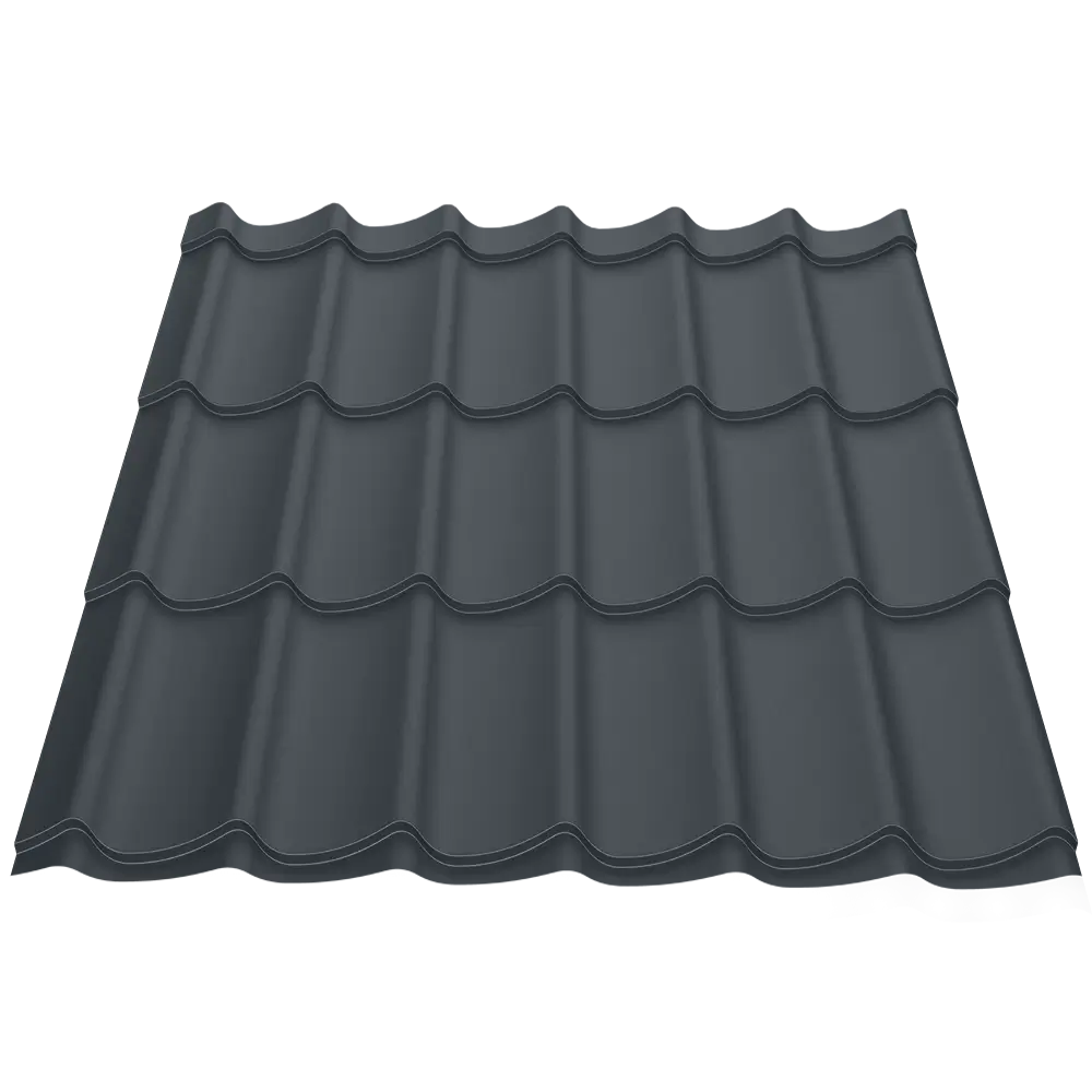 Țiglă metalică Attica Caretta – Finisaj Fresco RAL 7016