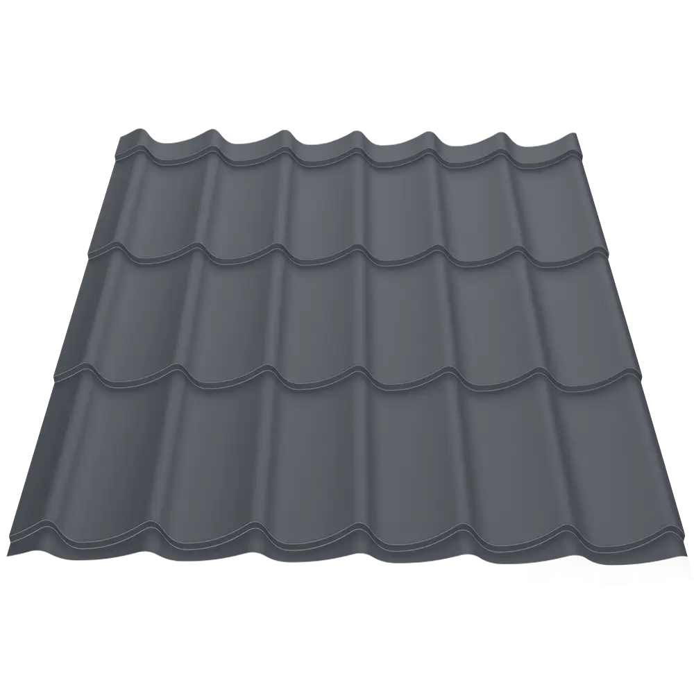 Țiglă metalică Attica Caretta – Finisaj Fresco RAL 7024