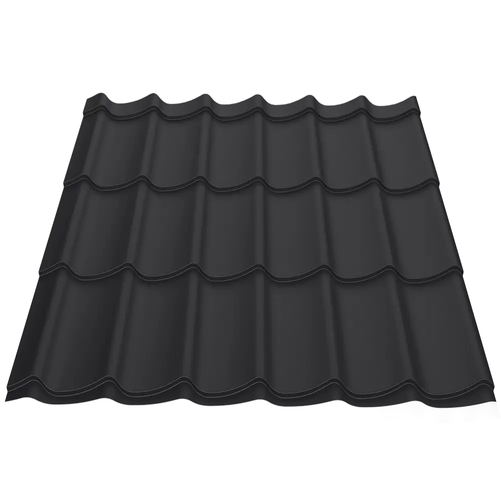 Țiglă metalică Attica Caretta – Finisaj Fresco RAL 9005