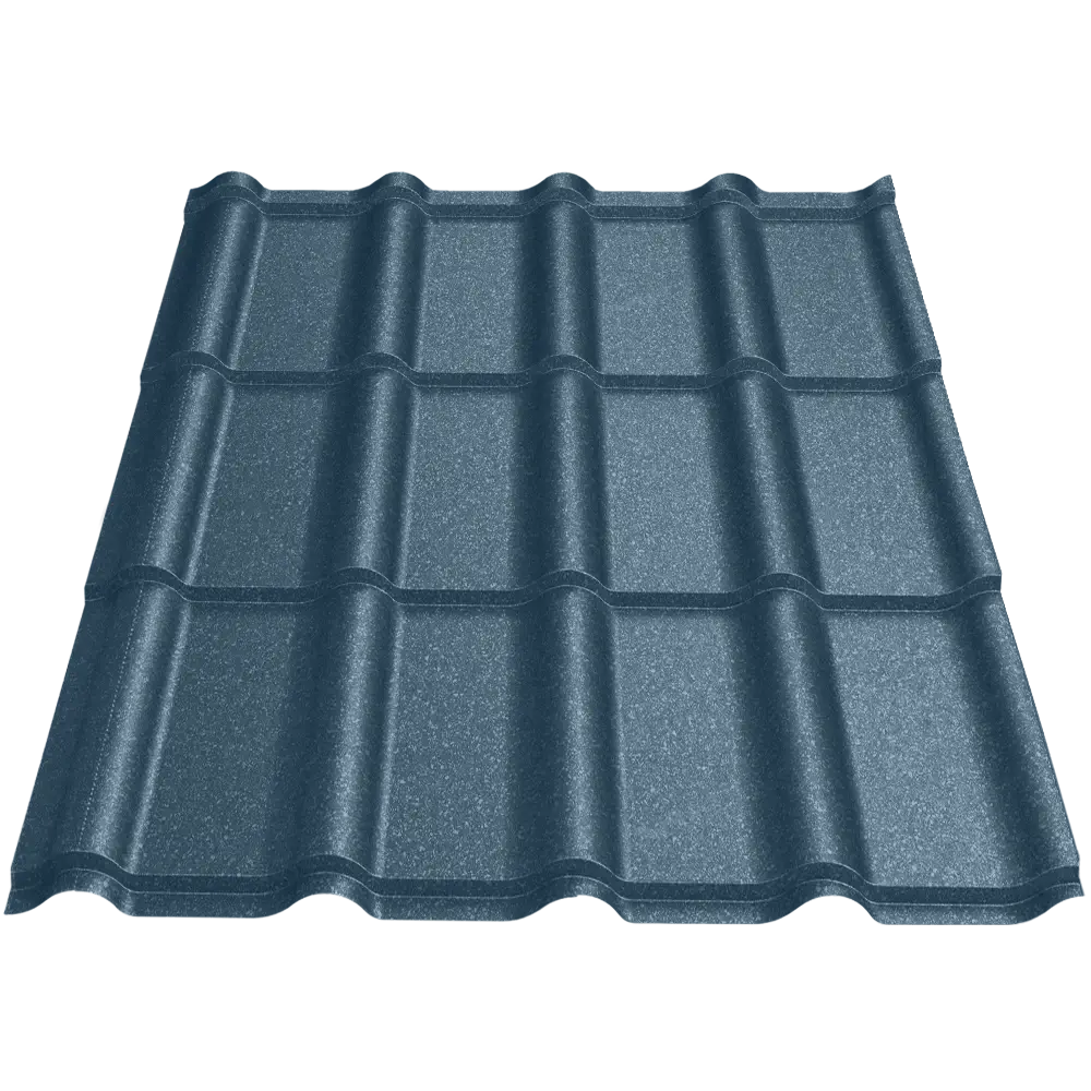 Țiglă metalică Bello Caretta – Finisaj Briliant Duo RAL 5008