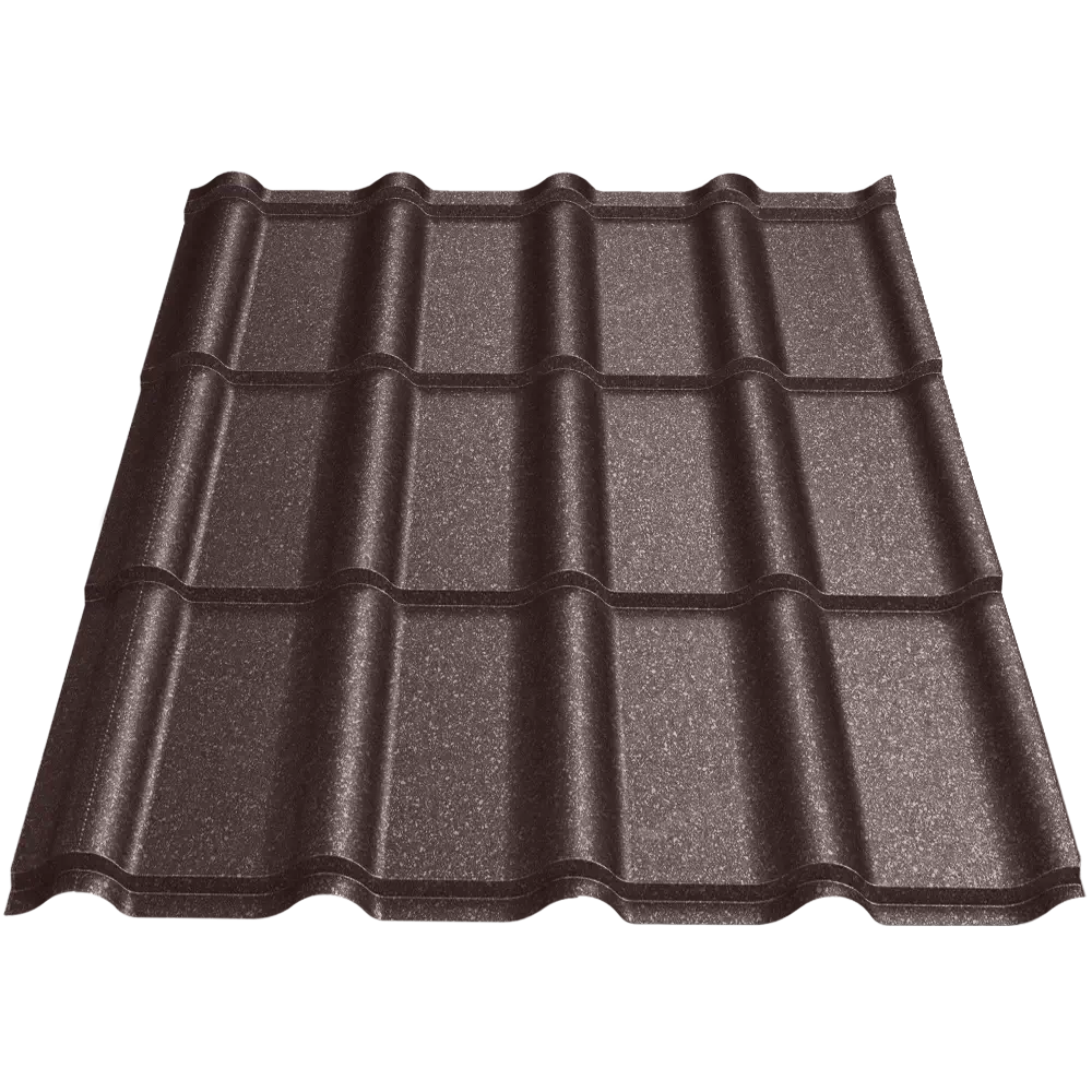 Țiglă metalică Bello Caretta – Finisaj Briliant Duo RAL 8019