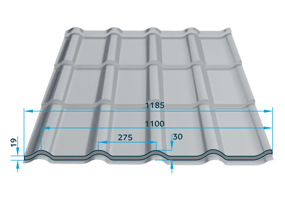 tigla-metalica-bello-caretta-fresco-mat-ral-7016-schita