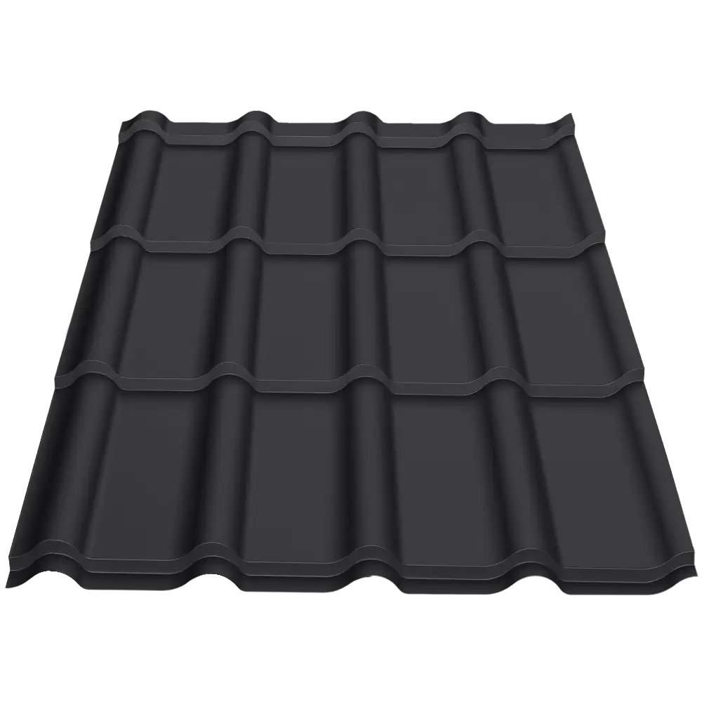 Țiglă metalică Bello Caretta – Finisaj Fresco RAL 9005