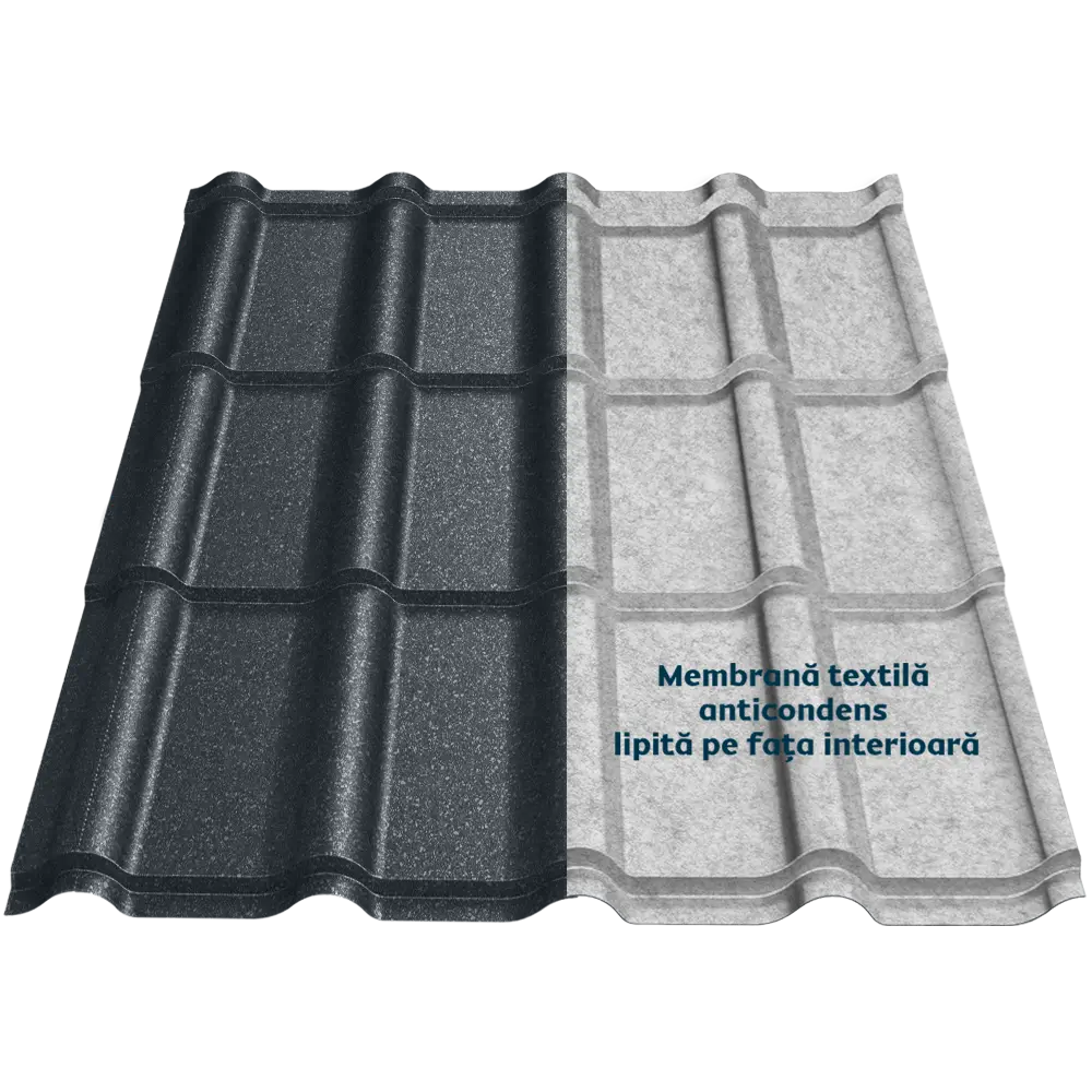 Țiglă metalică Bello Smart Caretta – Finisaj Briliant RAL 7016