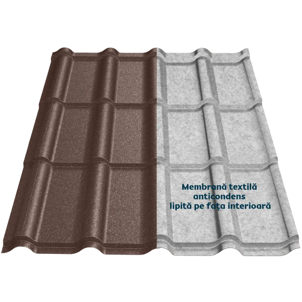 Țiglă metalică Bello Smart Caretta – Finisaj Briliant RAL 8017