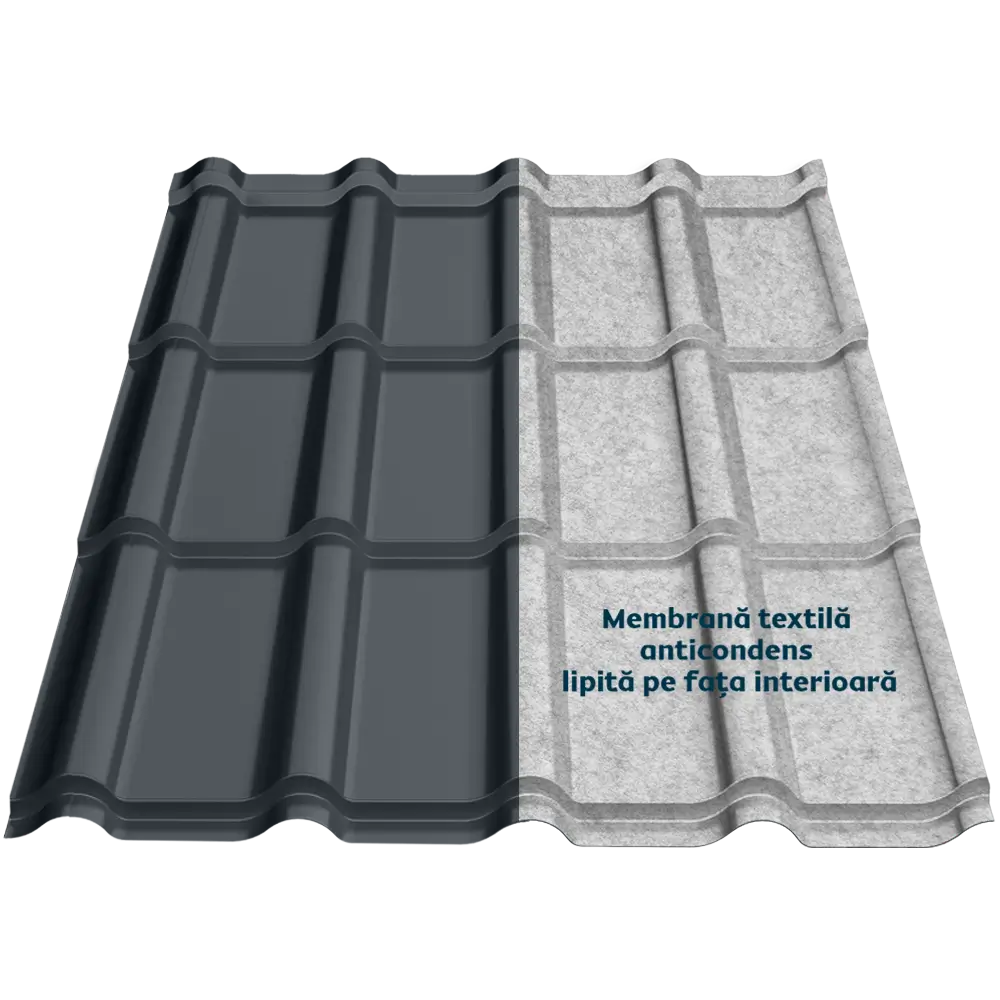 Țiglă metalică Bello Smart Caretta – Finisaj Lustro RAL 7016