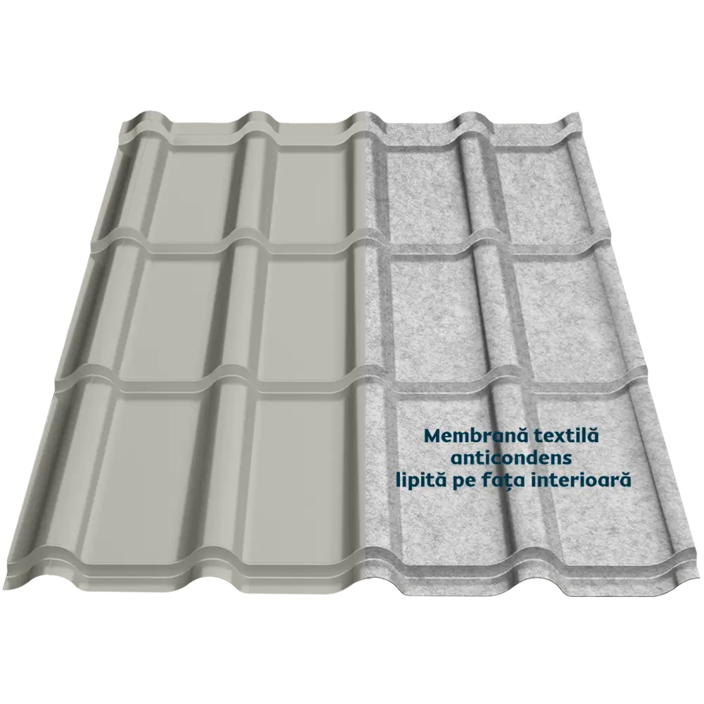 Țiglă metalică Bello Smart Caretta – Finisaj Lustro RAL 9002