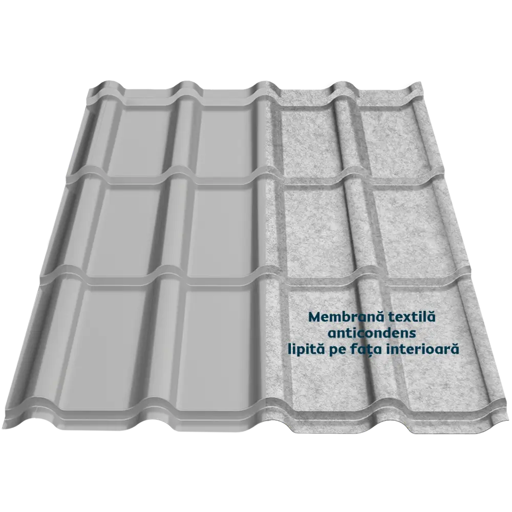 Țiglă metalică Bello Smart Caretta – Finisaj Lustro RAL 9006