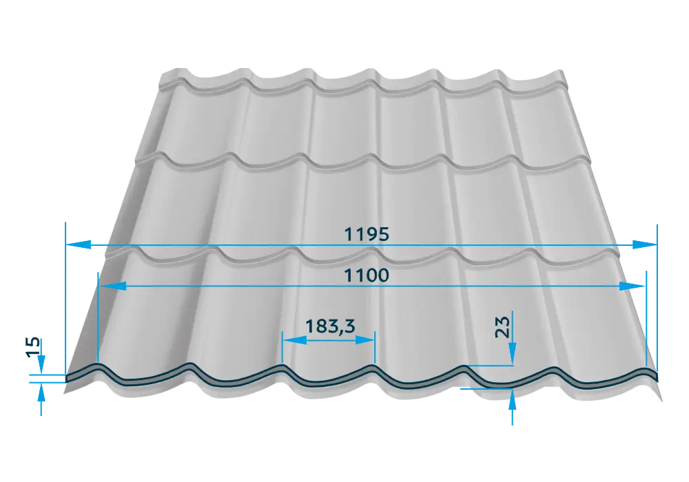 tigla-metalica-daily-caretta-fresco-mat-ral-7016-schita