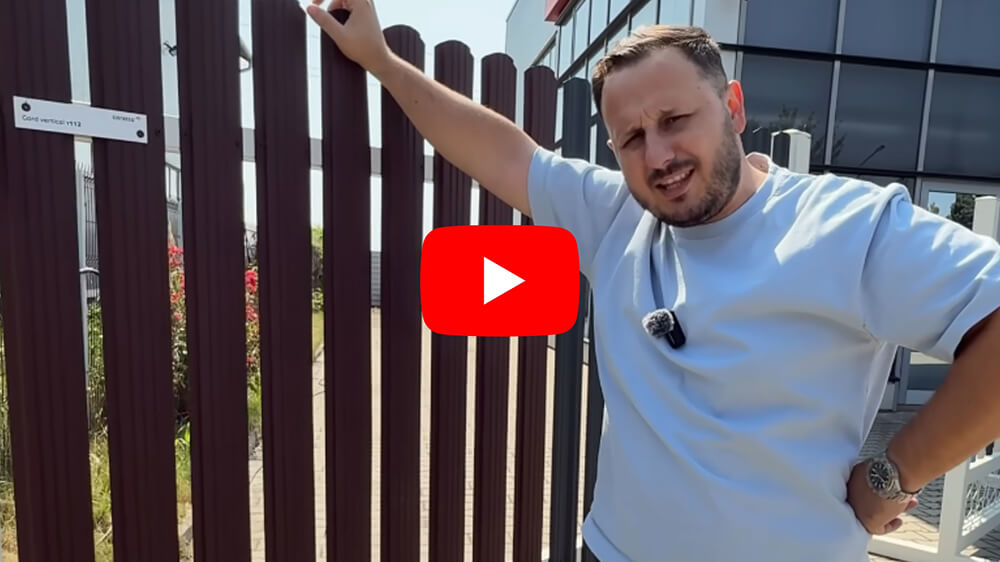 y112 vertical, finisaj Fresco Duo, culoare maro ciocolatiu - RAL 8017