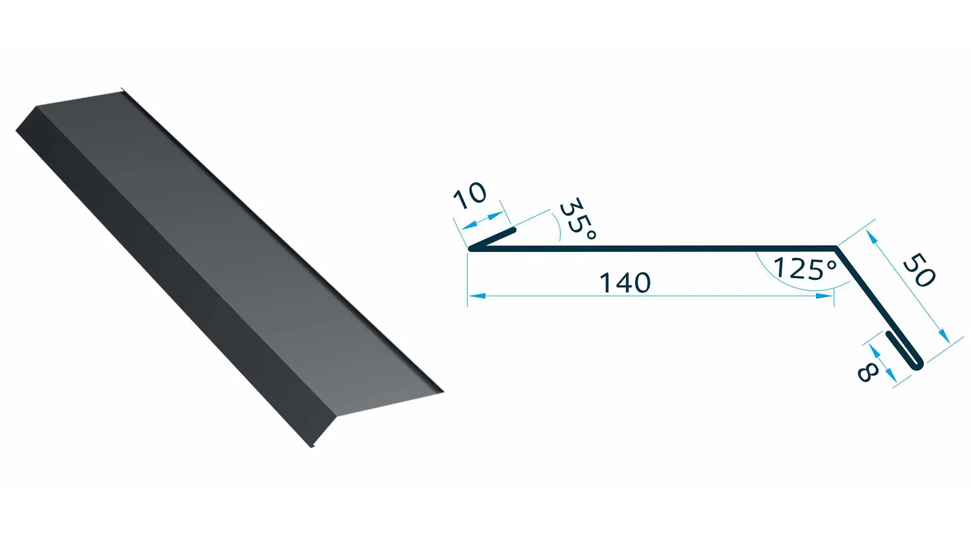 Șort streașină 2m