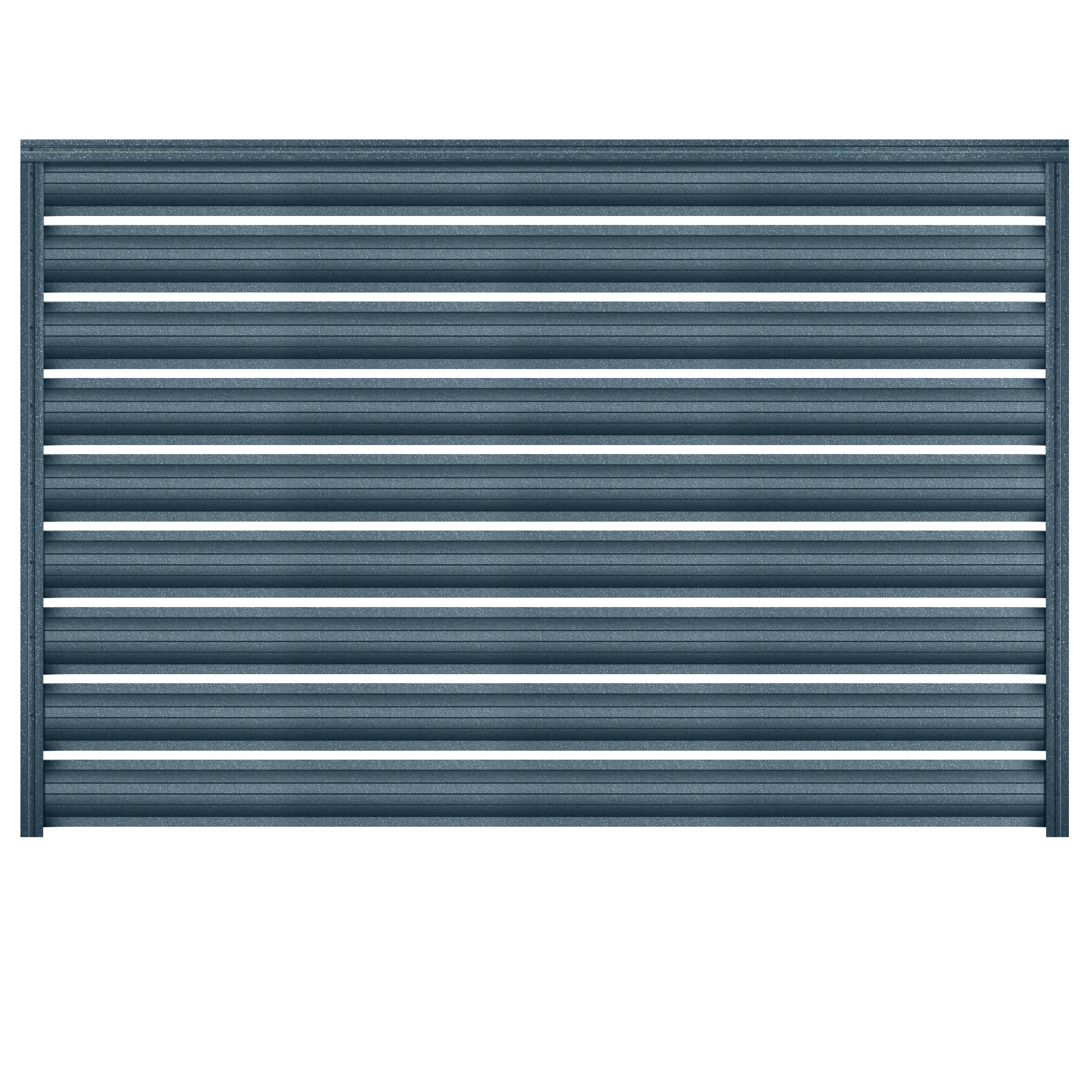 Gard orizontal tip șipcă y118 Caretta – Finisaj Briliant Duo RAL 5008 Gard orizontal tip șipcă y118 Caretta - Finisaj Briliant Duo RAL 5008