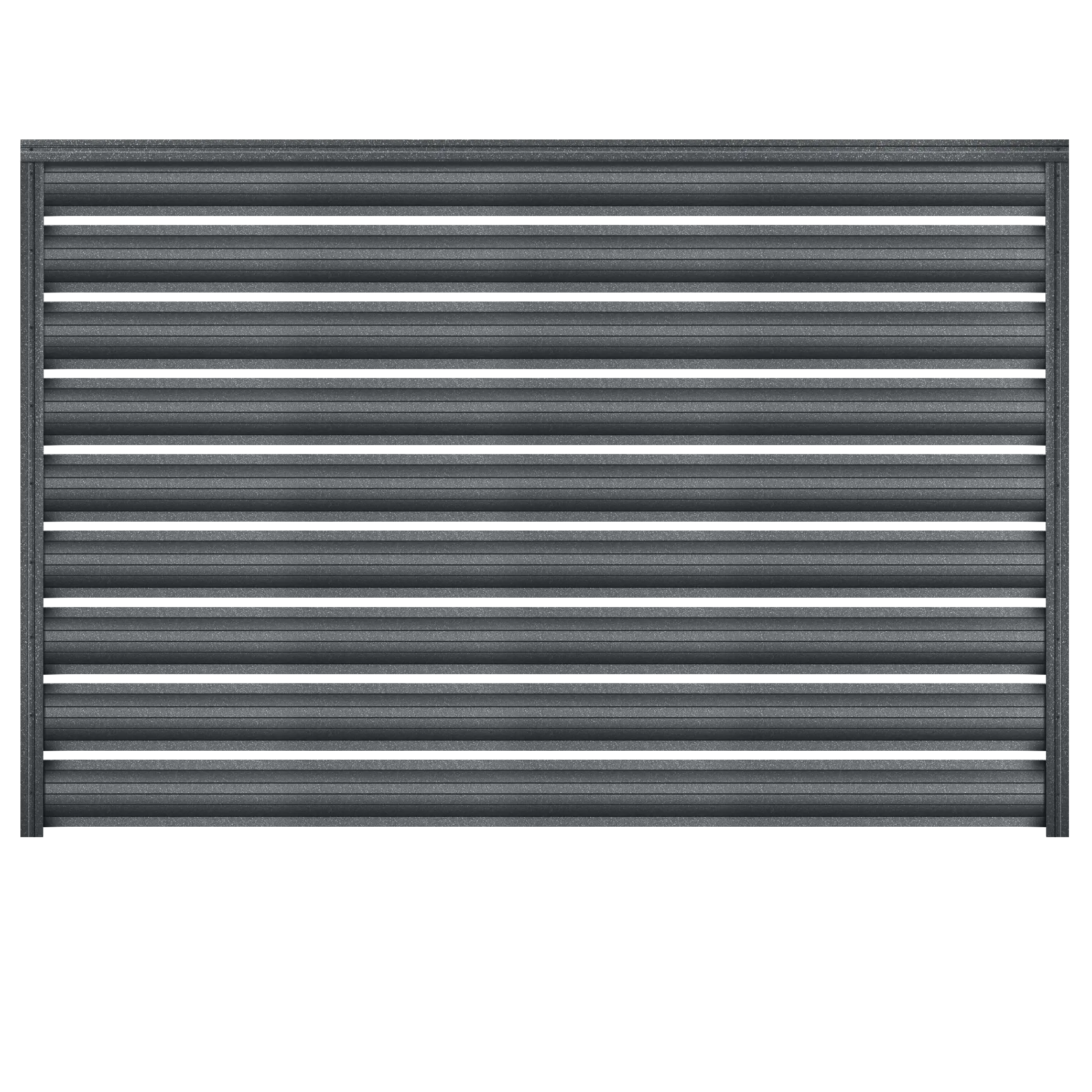 Gard orizontal tip șipcă y118 Caretta – Finisaj Briliant Duo RAL 7024 Gard orizontal tip șipcă y118 Caretta - Finisaj Briliant Duo RAL 7024