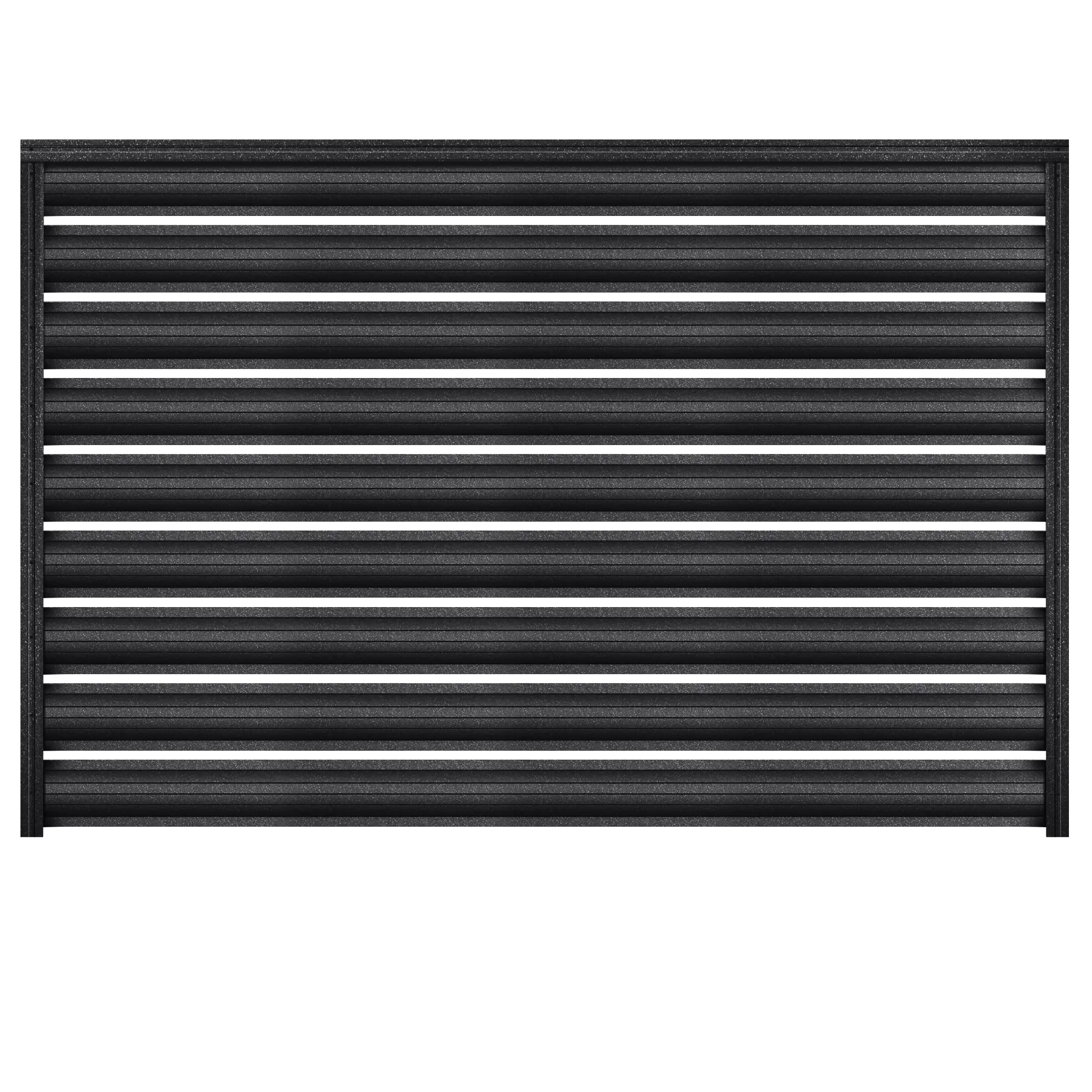 Gard orizontal tip șipcă y118 Caretta – Finisaj Briliant Duo RAL 9005 Gard orizontal tip șipcă y118 Caretta - Finisaj Briliant Duo RAL 9005